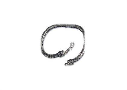 Rhodium Plated Mens Hip Hop Bracelet